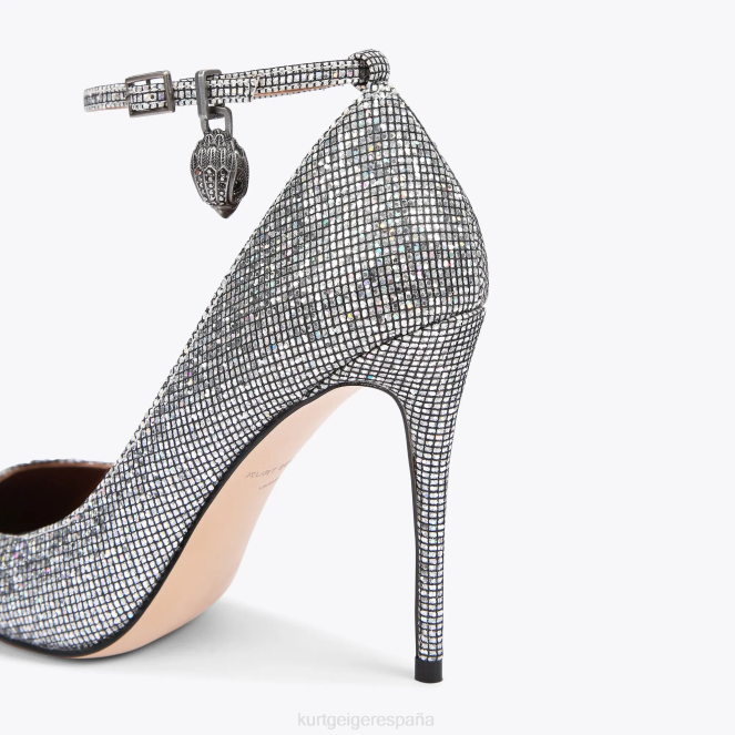 Kurt Geiger mujer estilete de Shoreditch de Londres 2LPR419 | calzados combinación de plata